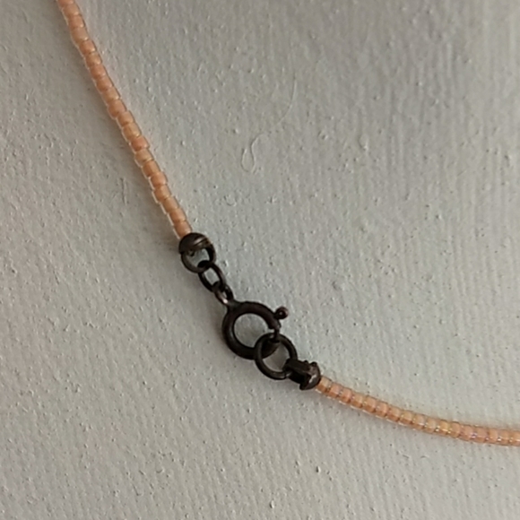 Carnelian / Seed Bead Necklace Vintage 70s - Picture 10 of 10